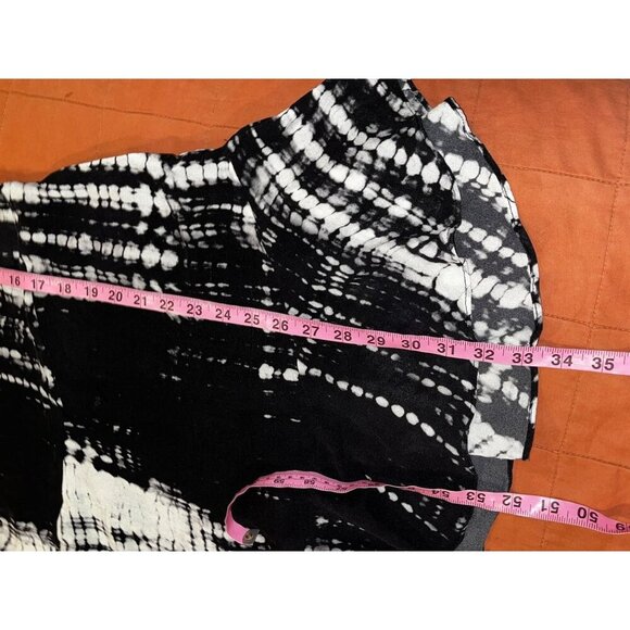 ALC Louis tie dye SILK Abstract Shift dress ruffle Size 4 Dress - Picture 7 of 10